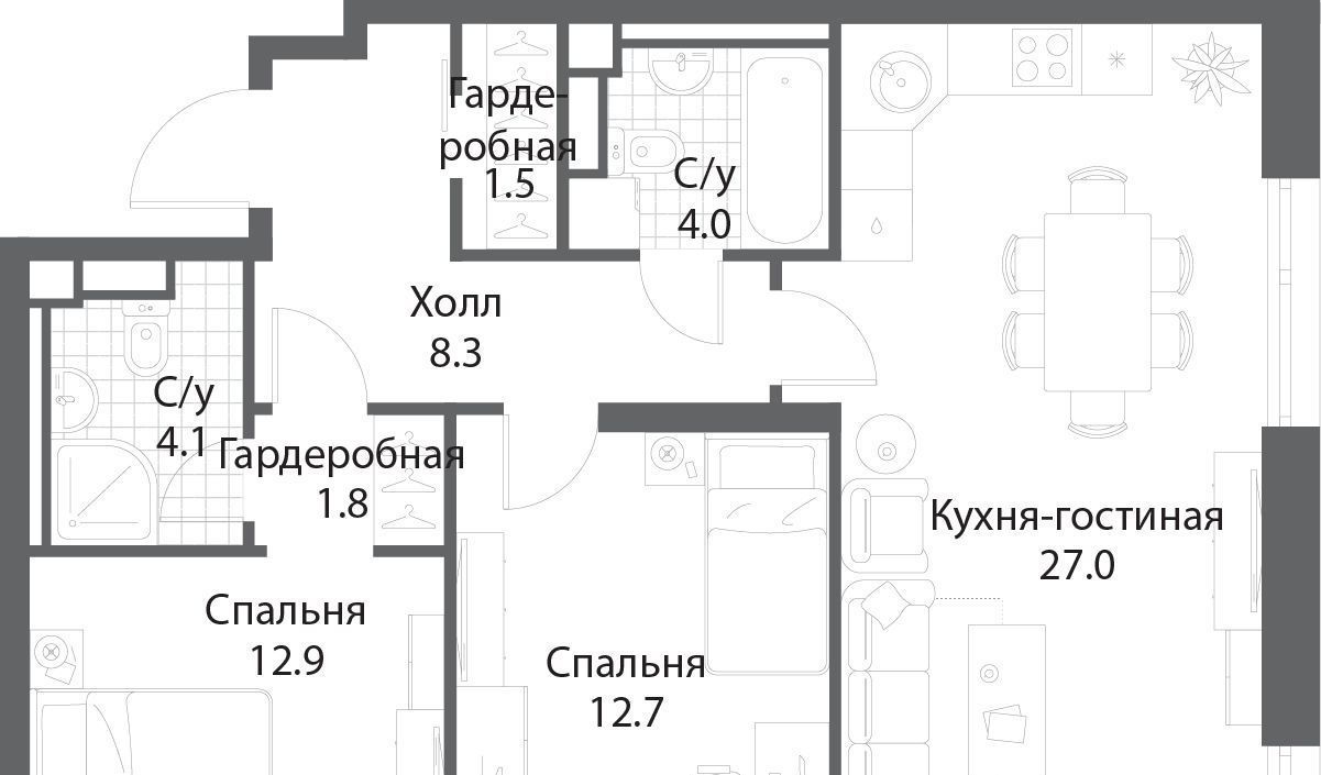 квартира г Москва метро Технопарк Даниловский ЖК Нагатино Ай-Ленд фото 1