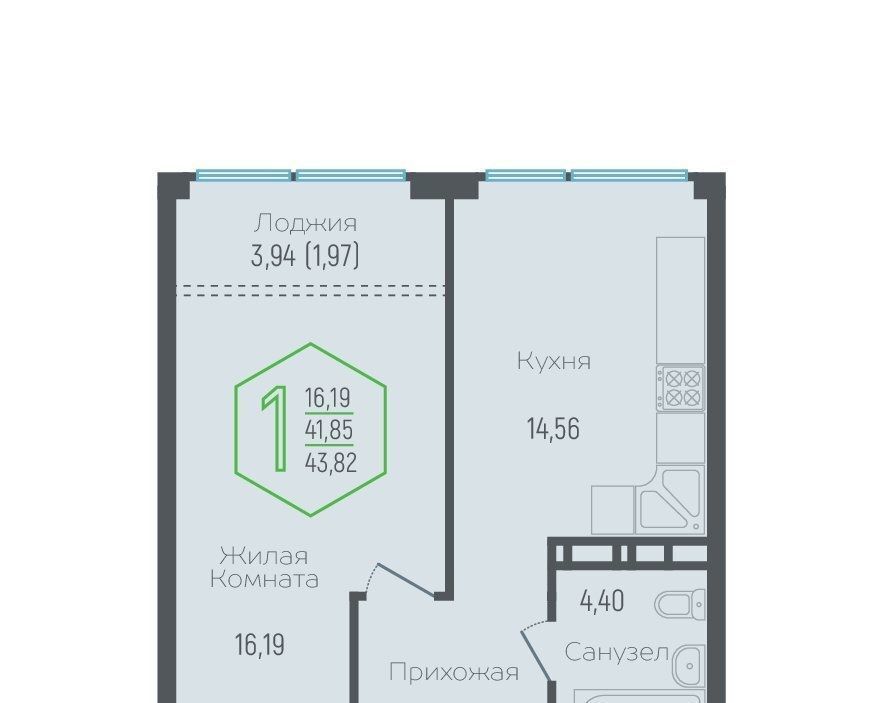 квартира г Краснодар р-н Центральный ул Обрывная 132 Черемушки мкр фото 1