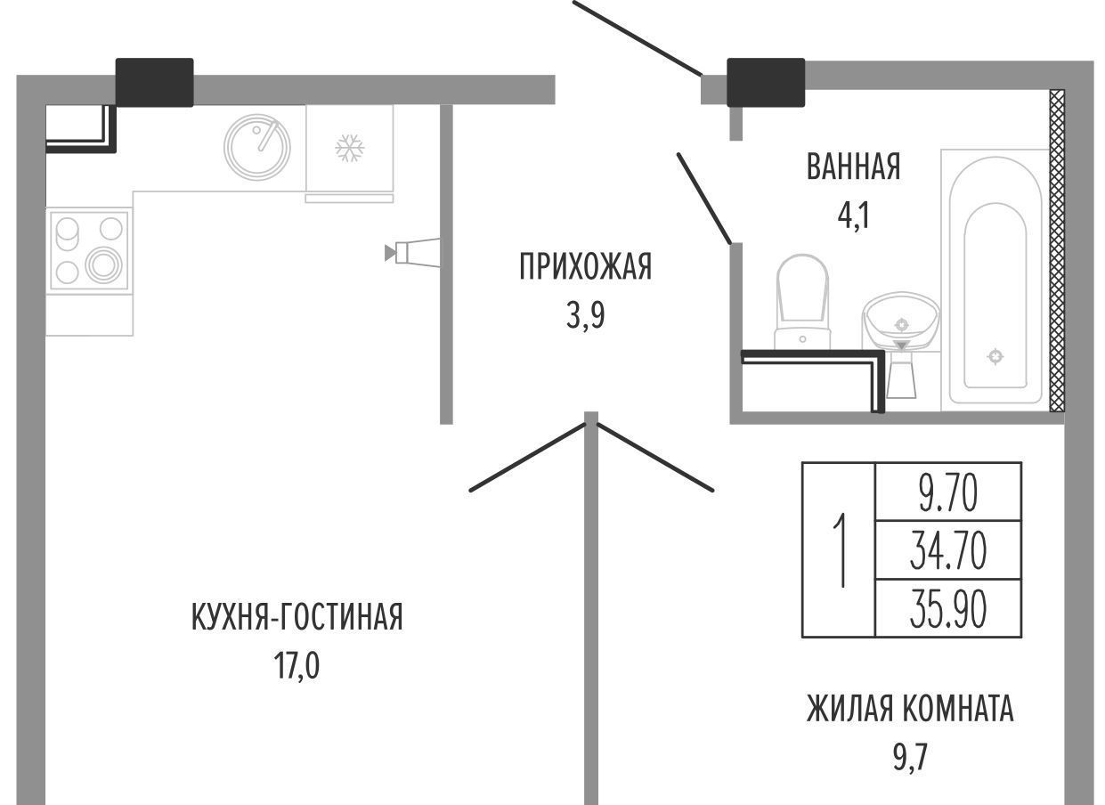 квартира г Краснодар р-н Прикубанский ул Круговая 4/1 фото 1