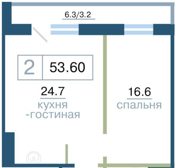 квартира г Красноярск р-н Железнодорожный ул Декабристов 1г ЖК Дубенский Красноярский кадастровый район фото 1