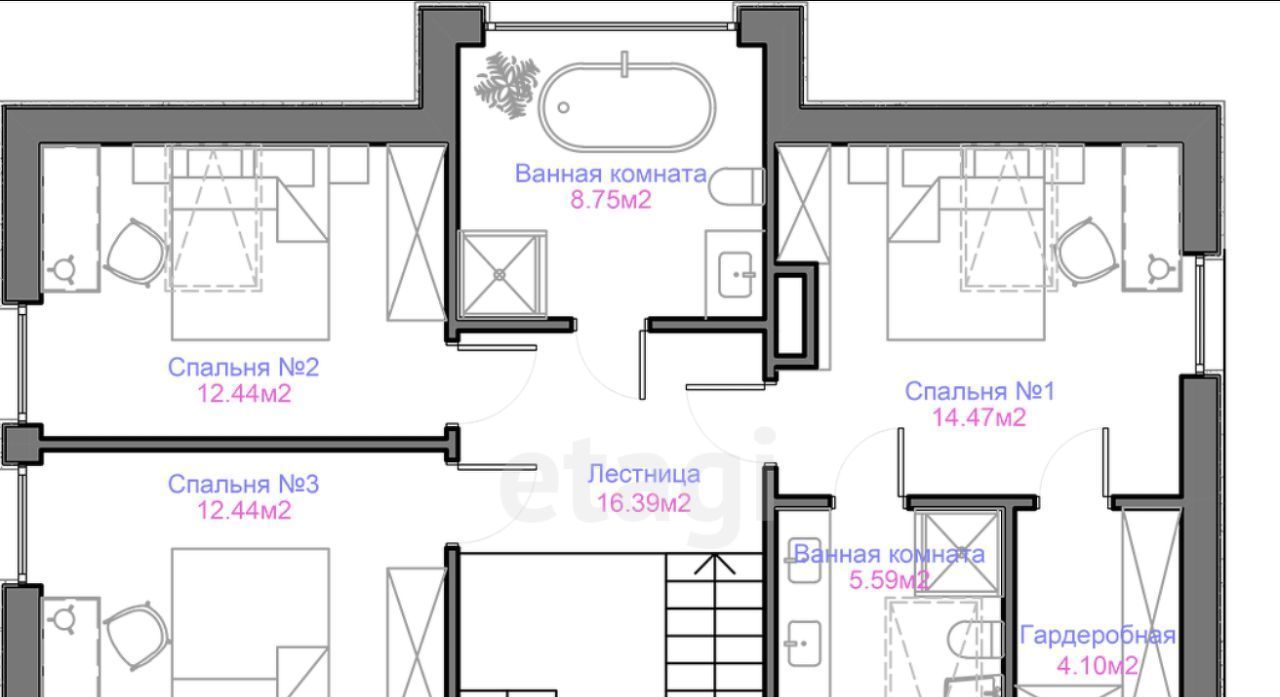 дом г Подольск д Булатово КП Резиденция Булатово 387 фото 34