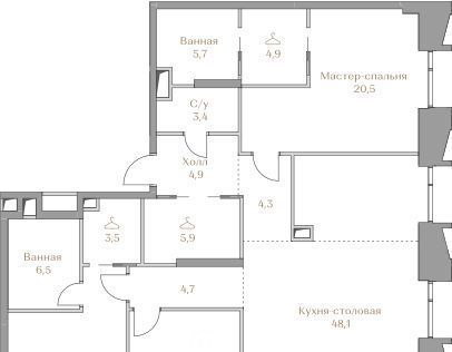 квартира г Москва метро Воробьевы горы Хамовники наб Лужнецкая 2/4с 23б фото 1