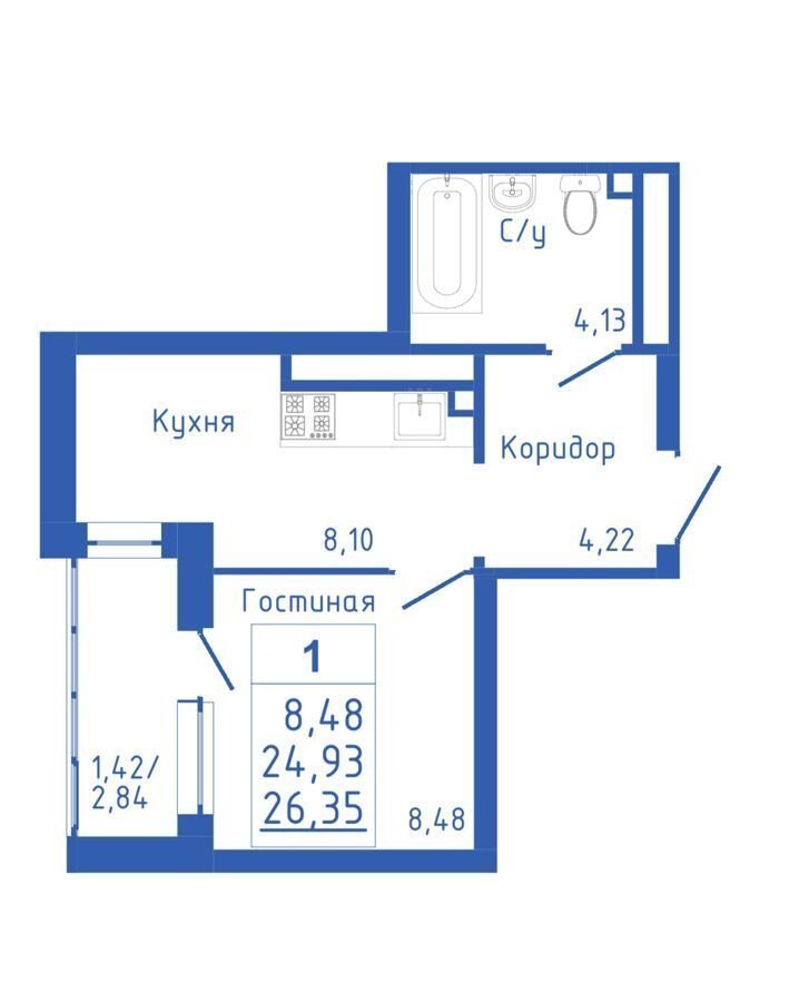 квартира г Уфа р-н Ленинский Затон ул Икская 15 ЖК «Новоуфимский» фото 1