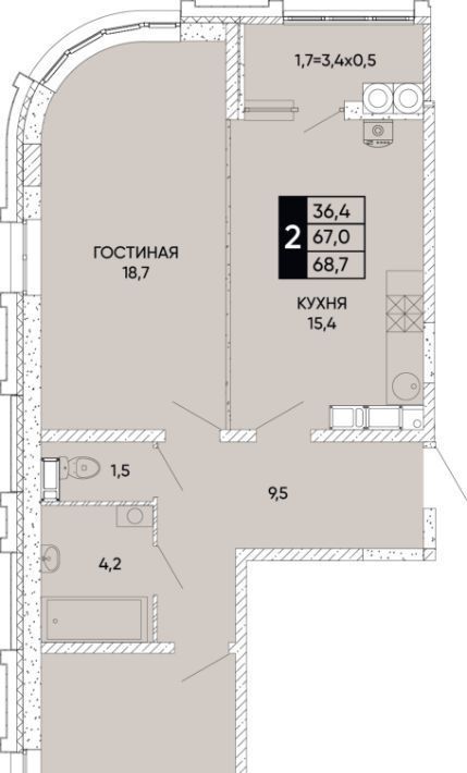 квартира г Ростов-на-Дону р-н Кировский ЖК Левобережье фото 1