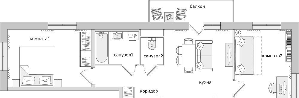 квартира р-н Всеволожский п Бугры ЖК Новые Горизонты Девяткино фото 1