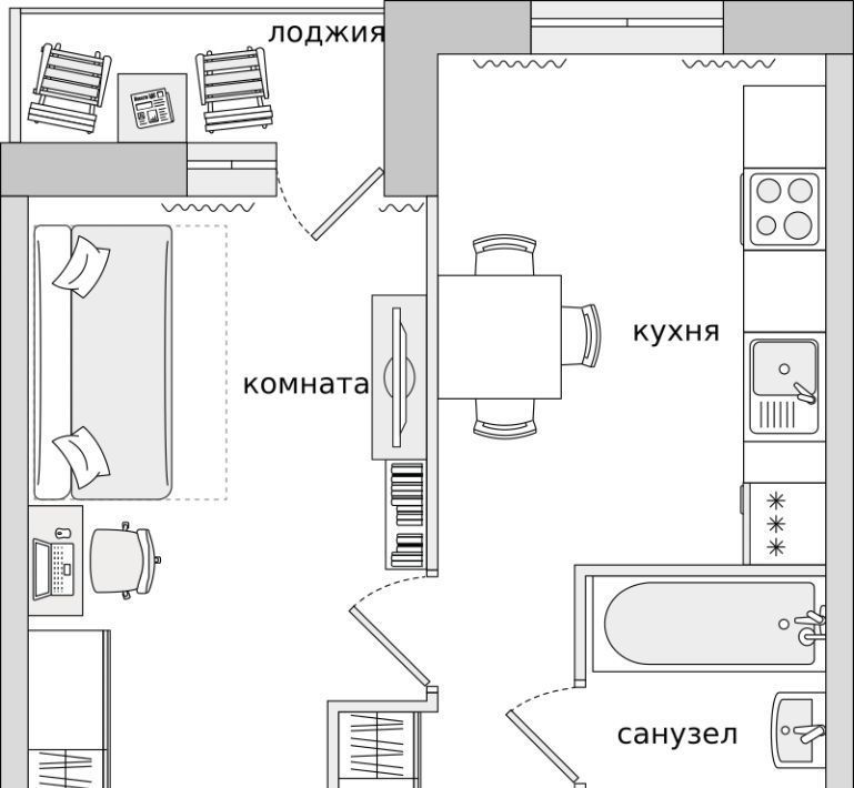 квартира р-н Всеволожский п Бугры ЖК Новые Горизонты Девяткино фото 1