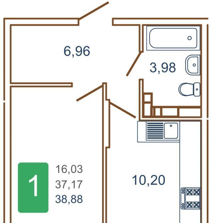 квартира г Краснодар р-н Прикубанский ул им. Кирилла Россинского 15/1 фото 1