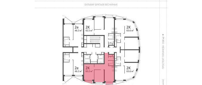 квартира г Москва метро ЗИЛ б-р Братьев Весниных 10 фото 3