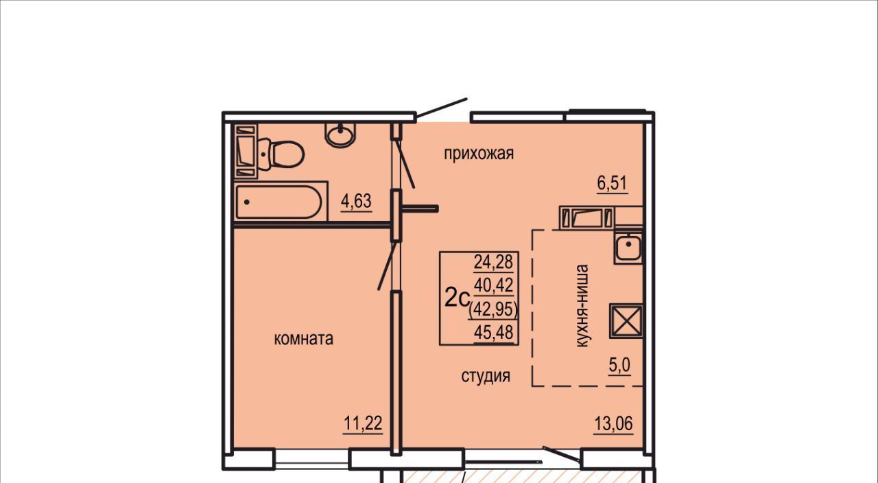 квартира г Челябинск р-н Курчатовский ЖК «Краснопольский» фото 1