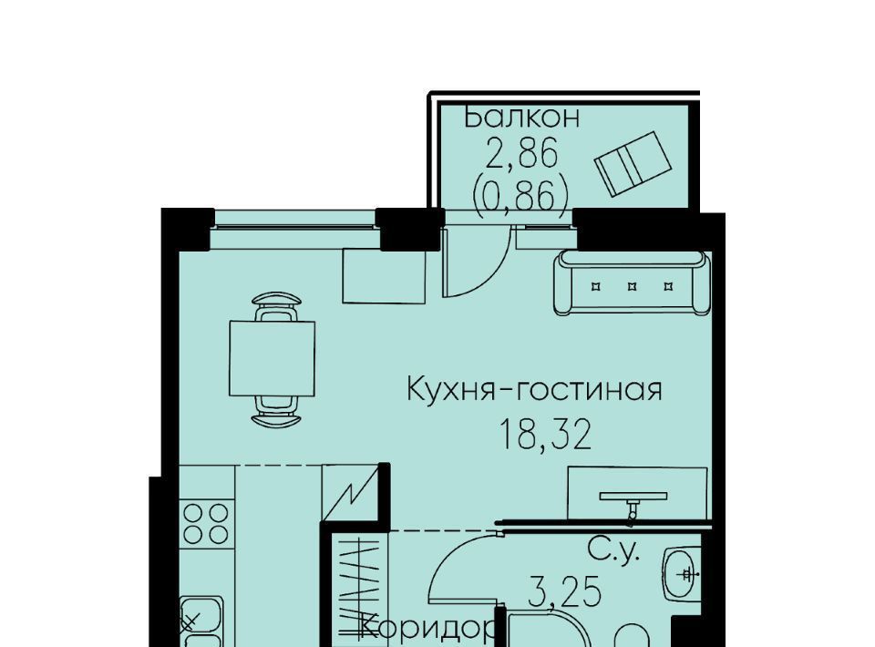 квартира р-н Всеволожский г Кудрово ЖК Айди Кудрово 4 Улица Дыбенко, Заневское городское поселение фото 1