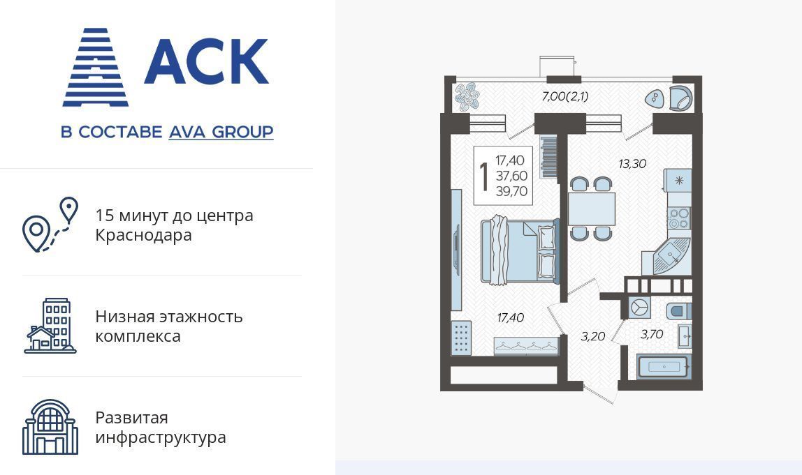 квартира г Краснодар р-н Прикубанский микрорайон 9-й километр ул Ярославская 115/3 фото 1