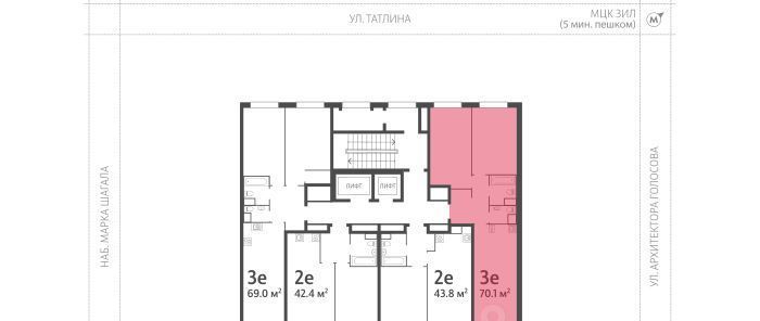 квартира г Москва метро Тульская Даниловский наб Марка Шагала 13 фото 3