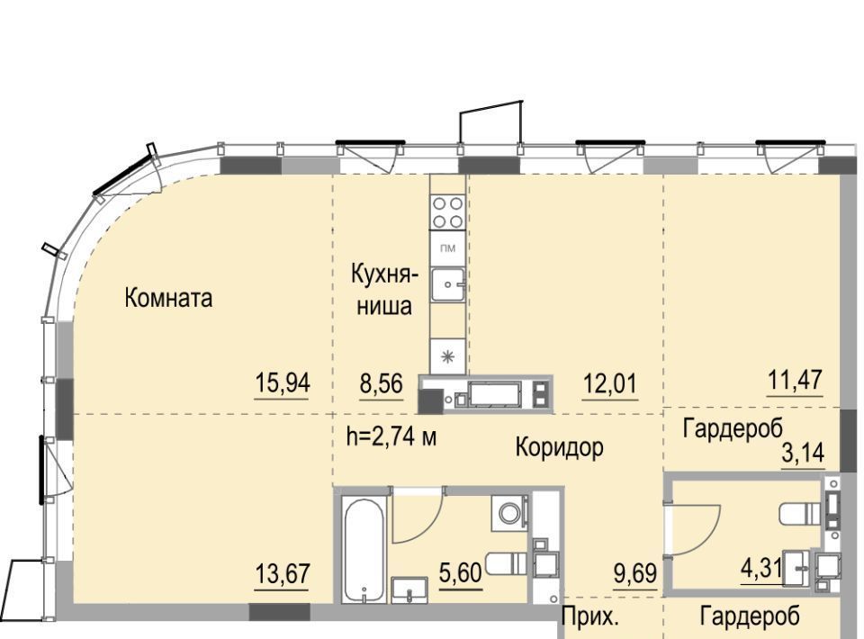 квартира г Ижевск р-н Октябрьский ул Лихвинцева 17 фото 1