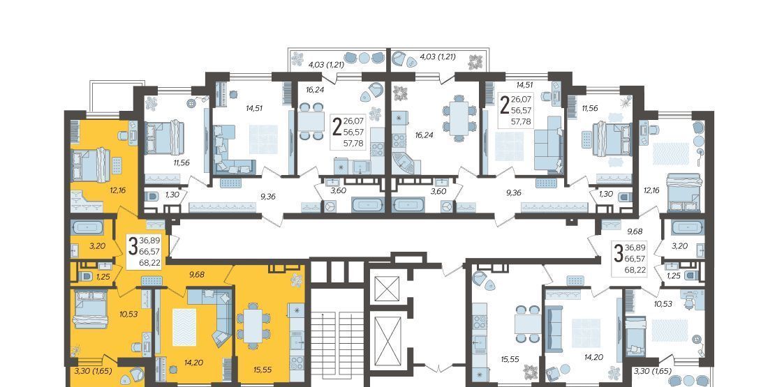 квартира г Краснодар р-н Карасунский ул Богатырская 11/3 фото 3