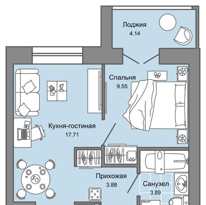 квартира г Киров р-н Ленинский ул Дмитрия Козулева 2к/1 фото 1