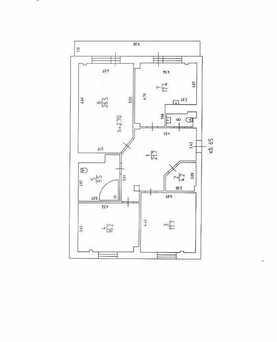 квартира г Красноярск ул Молокова 1к/4 фото 2