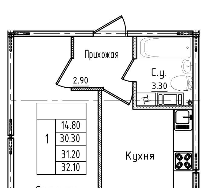 квартира р-н Ломоносовский п Аннино ул Центральная Новоселье городской поселок, Проспект Ветеранов фото 1