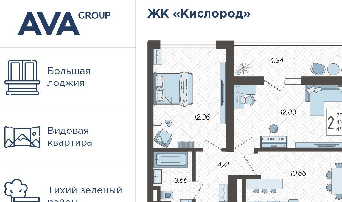 квартира г Сочи р-н Хостинский ЖК «Кислород» 7 фото 1