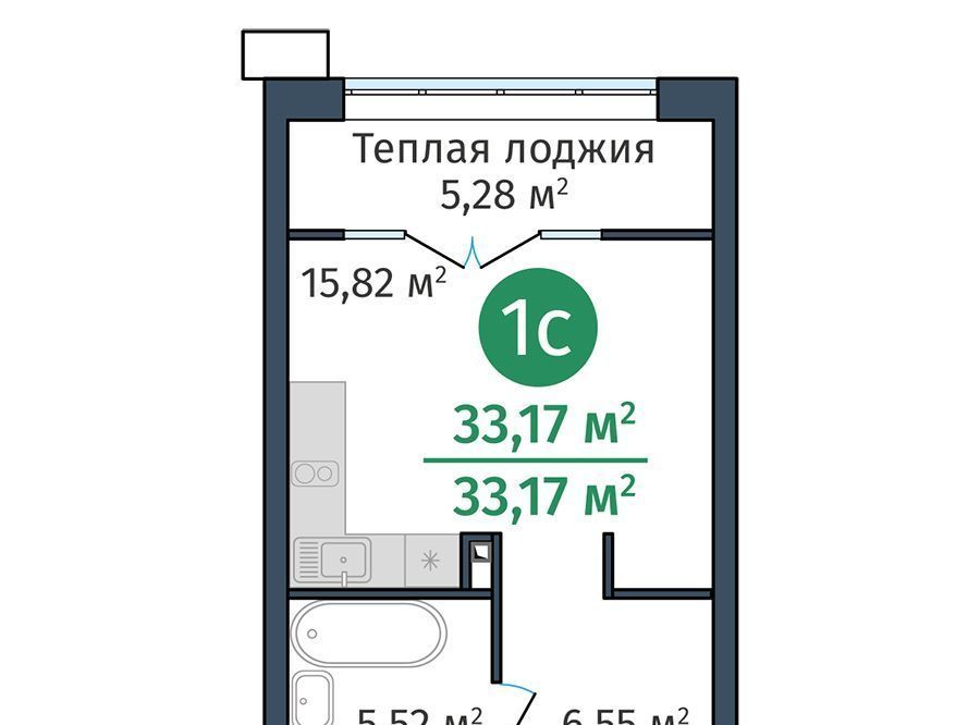 квартира г Тюмень р-н Калининский ДОК фото 1