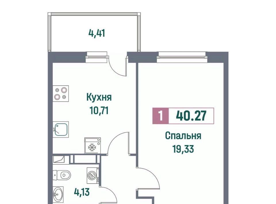 квартира г Мурино Западное Мурино ул Екатерининская 22/2 ЖК «Ленинградская перспектива» Девяткино фото 1