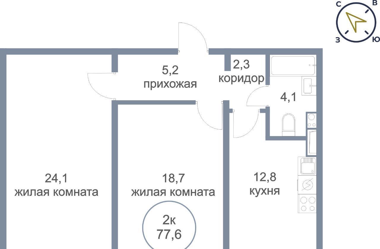 Продам двухкомнатную новостройку на улице Георгия Величко 13 в городе Ханты-Мансийске  77.0 м² этаж 6/15 7140000 руб база Олан ру объявление 85797179