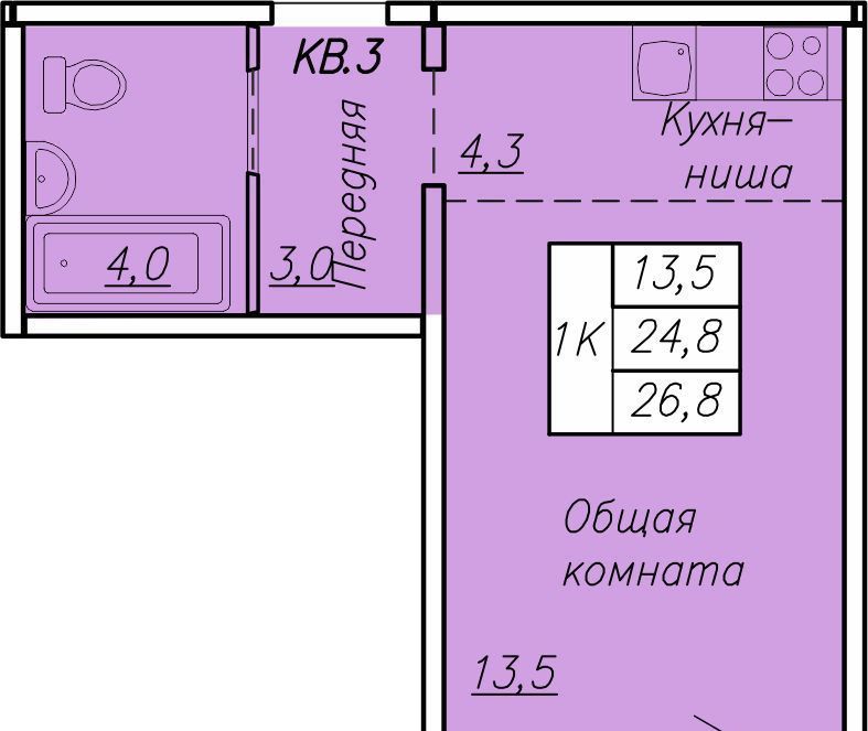 квартира г Новосибирск Берёзовая роща ул Николая Островского 195ск/3 фото 1