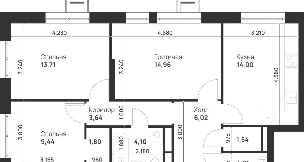 квартира г Москва метро Бульвар Рокоссовского ш Открытое 14д фото 2