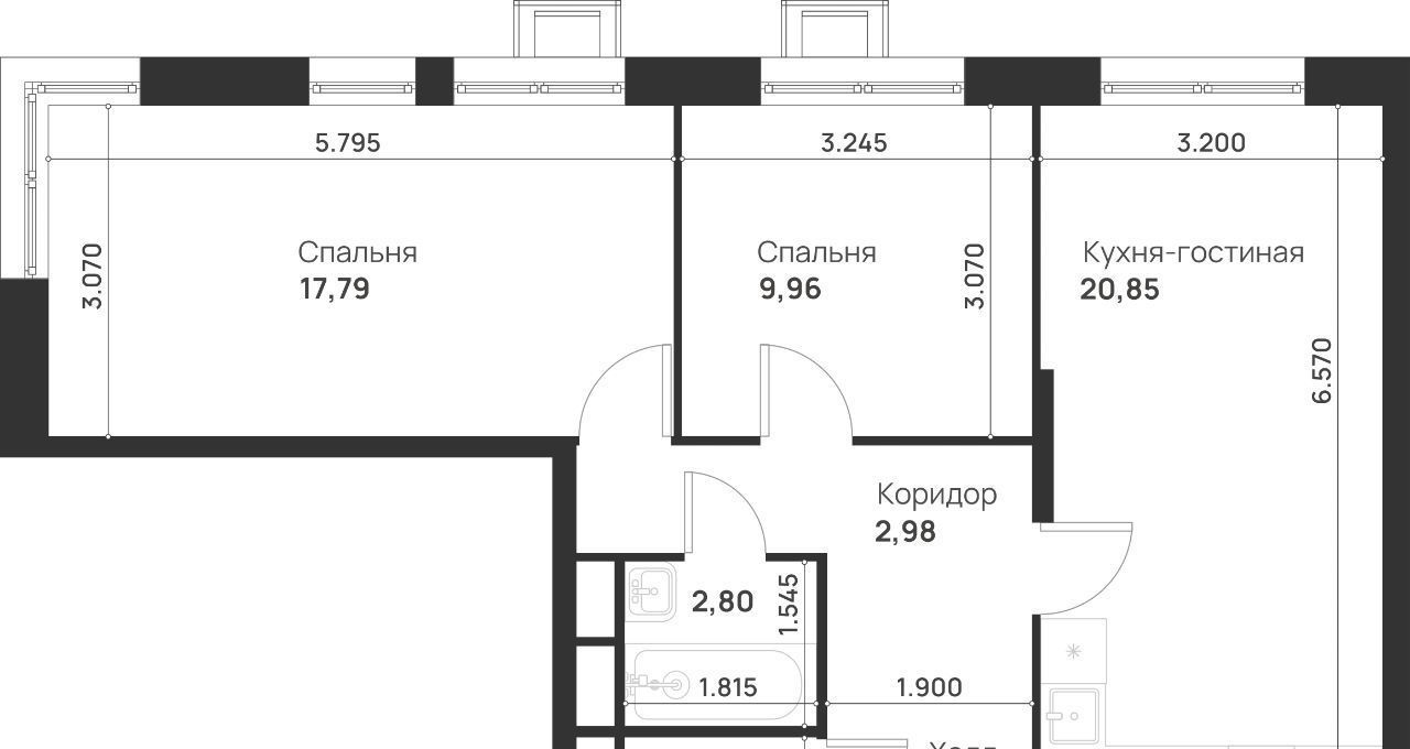 квартира г Москва метро Бульвар Рокоссовского Богородское ш Открытое 14д фото 3