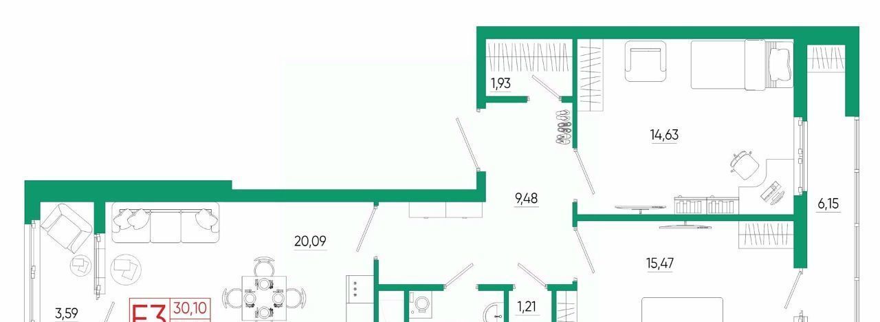 квартира г Рязань р-н Советский ул Быстрецкая 22к/1 фото 1