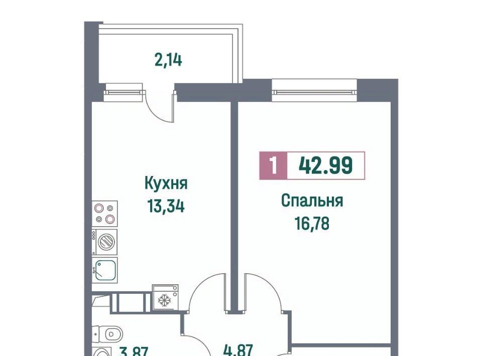 квартира р-н Всеволожский г Мурино ЖК «Ленинградская перспектива» Девяткино фото 1