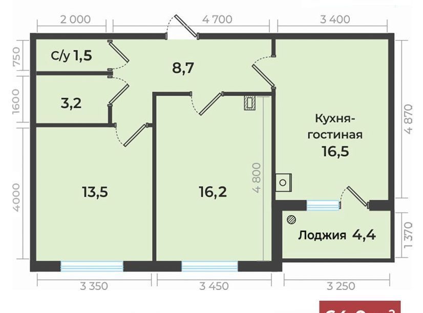 квартира г Ставрополь р-н Промышленный ЖК Европейский-4 фото 1