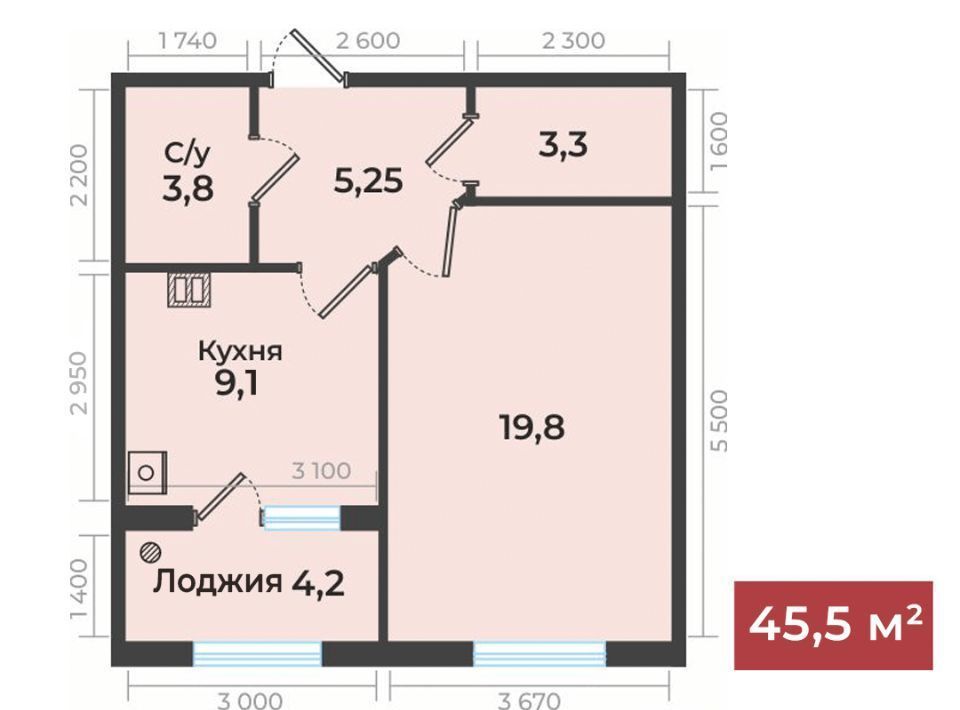 квартира г Ставрополь р-н Промышленный ЖК Европейский-4 № 35 мкр фото 1