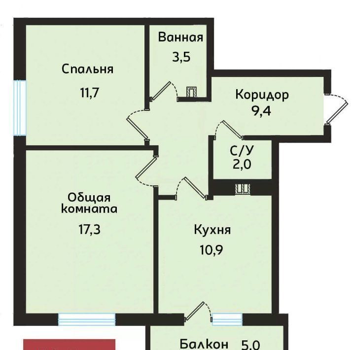 квартира г Ставрополь р-н Промышленный ЖК Европейский-4 № 35 мкр фото 1