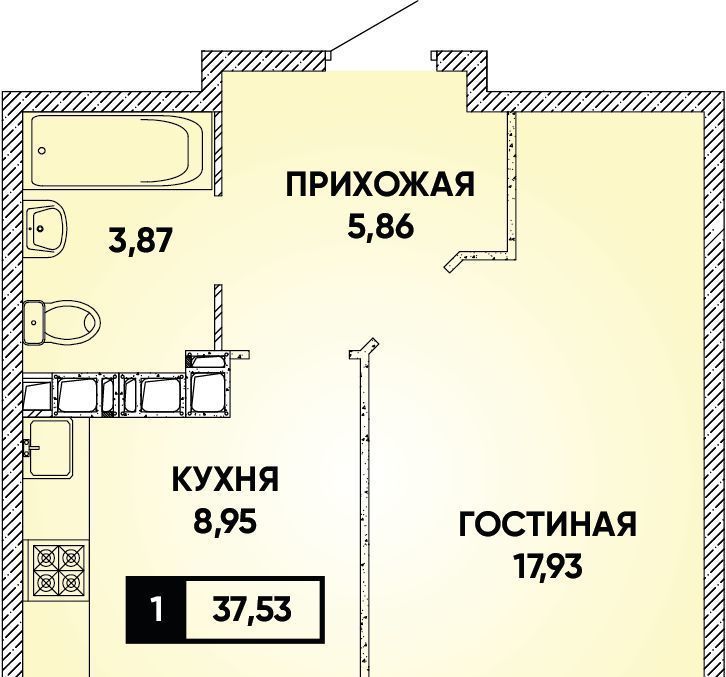 квартира г Краснодар р-н Прикубанский ЖК Архитектор фото 1