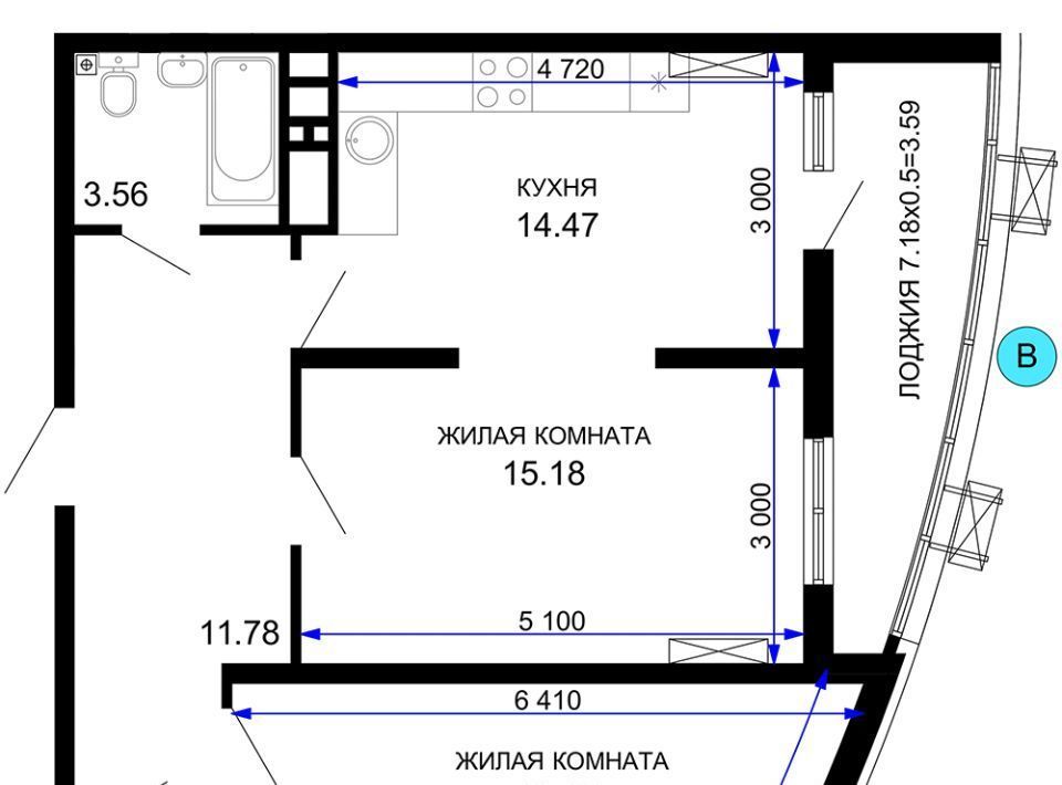 квартира г Краснодар р-н Центральный ул Новая Черемушки мкр фото 1