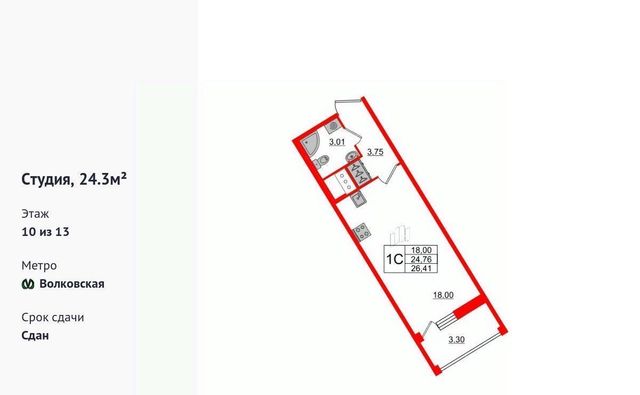 г Санкт-Петербург метро Обводный Канал 1 ЖК «Автограф в центре» фото