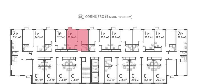 квартира г Москва метро Солнцево ЖК Лучи-2 фото 2