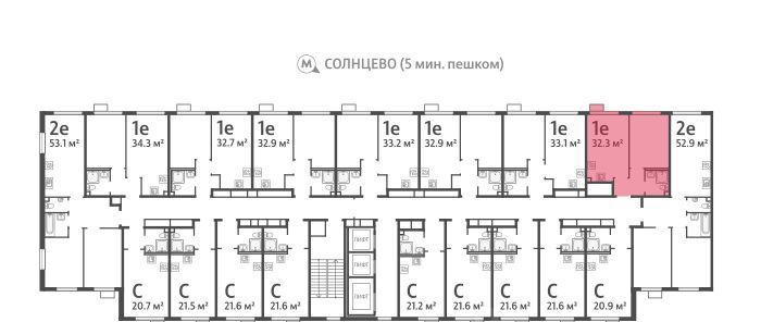 квартира г Москва метро Солнцево ЖК Лучи-2 фото 2