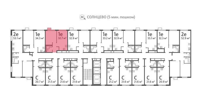 квартира г Москва метро Солнцево ЖК Лучи-2 фото 2