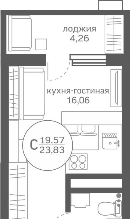 квартира р-н Тюменский д Патрушева ул Петра Ершова 10 фото 1