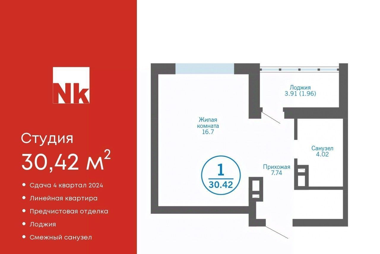 квартира р-н Тюменский д Патрушева ЖК «Никольский» фото 1