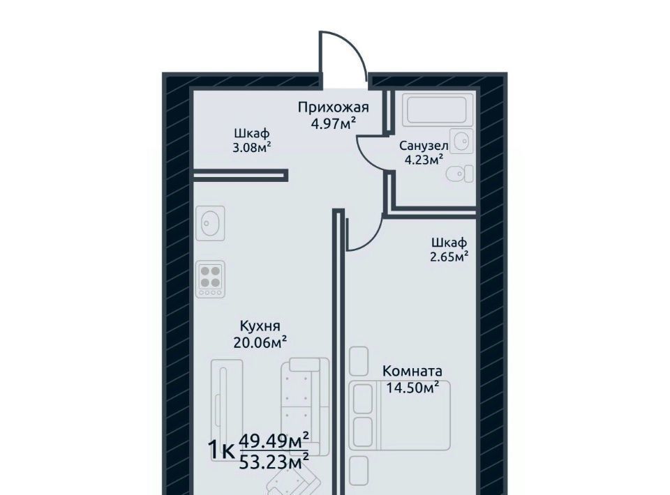 квартира г Томск р-н Кировский ул Аркадия Иванова 21 фото 1