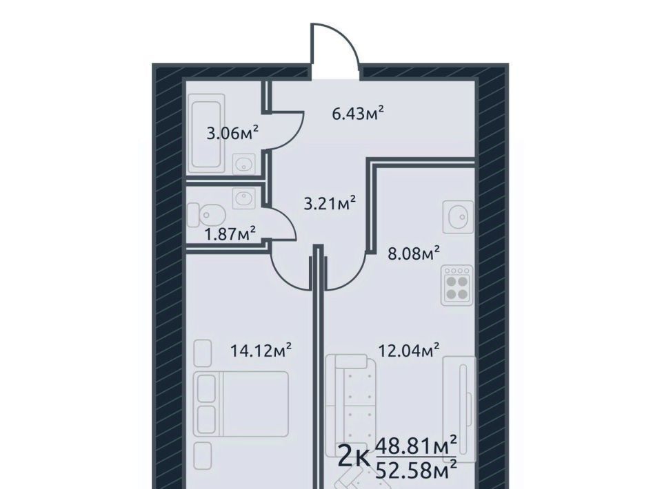 квартира г Томск р-н Кировский ул Аркадия Иванова 21 фото 1