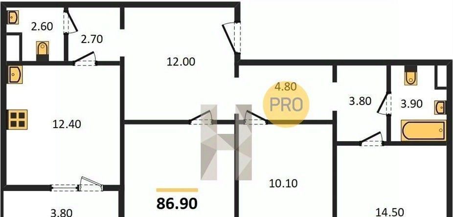 квартира г Воронеж р-н Советский ул Острогожская 166/4 фото 2