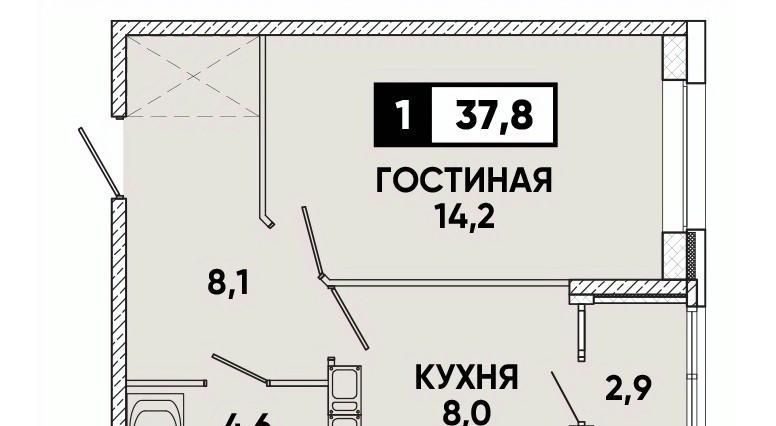 квартира г Ставрополь р-н Промышленный пр-кт Российский 12к/1 фото 1