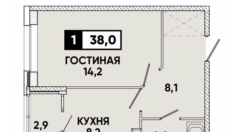 квартира г Ставрополь р-н Промышленный пр-кт Российский 12к/1 фото 1