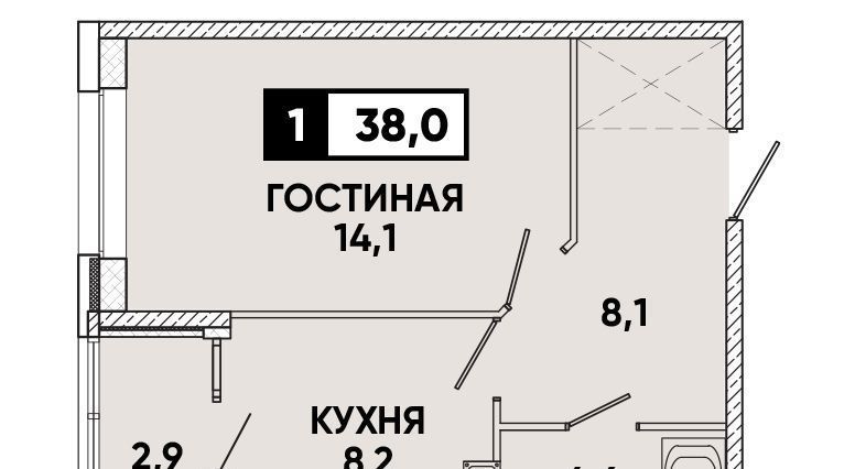 квартира г Ставрополь р-н Промышленный пр-кт Российский 12к/1 фото 1