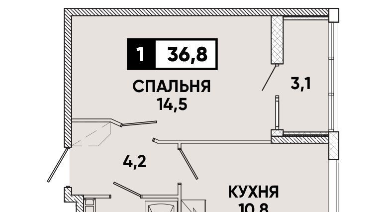 квартира г Ставрополь р-н Промышленный пр-кт Российский 12к/1 фото 1