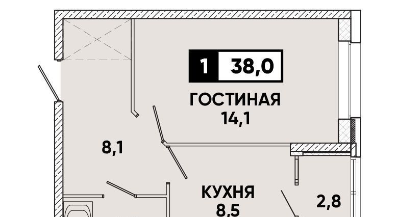 квартира г Ставрополь р-н Промышленный пр-кт Российский 12к/1 фото 1