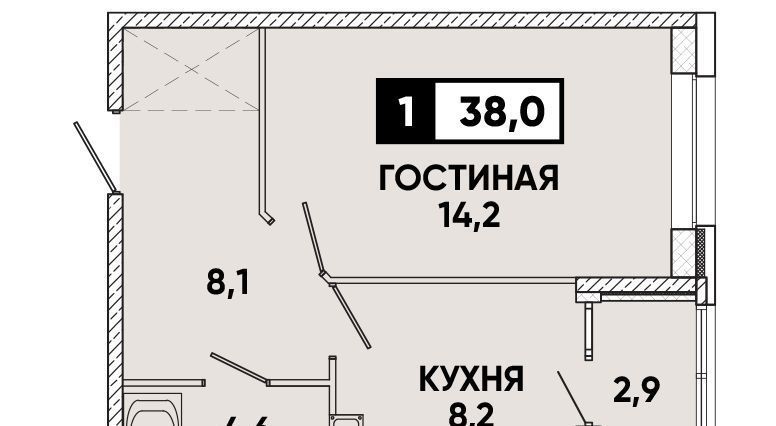 квартира г Ставрополь р-н Промышленный пр-кт Российский 12к/1 фото 1